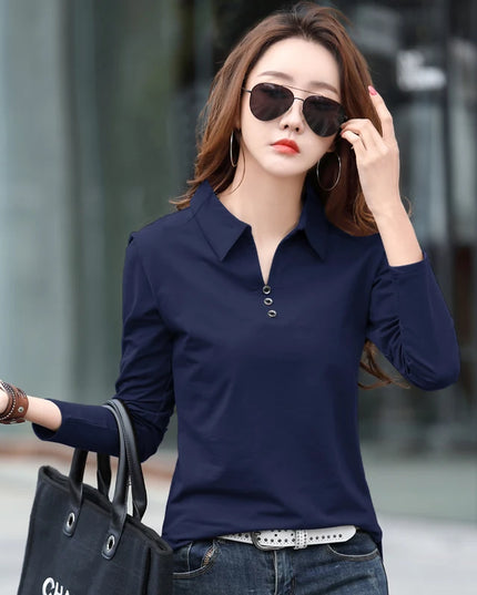Women's Casual Polo T-Shirt - Relaxed Fit