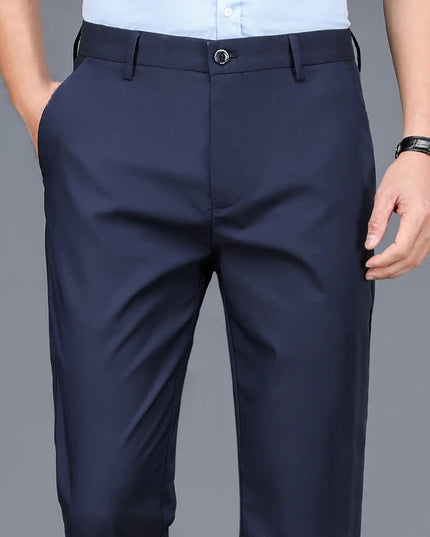 Men's Stretchy Straight Leg Trousers - Various Colors
