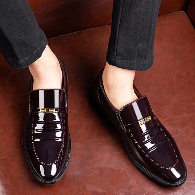 Faux Leather Men’s Slip-On Shoes – Comfortable & Stylish Men’s Dress Shoes