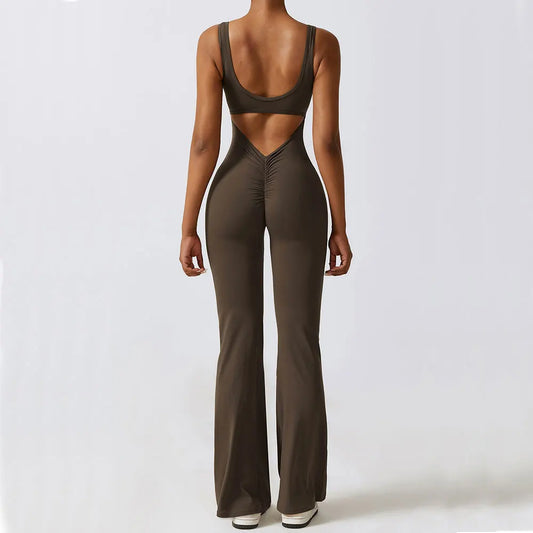 Flared Unitard For Women - Slim Fit with Flare Design