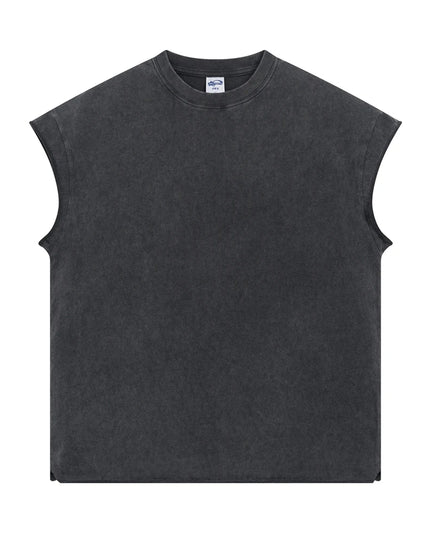 ZODF Unisex Cotton Tank Top – Oversized Loose Fit Sleeveless Vest