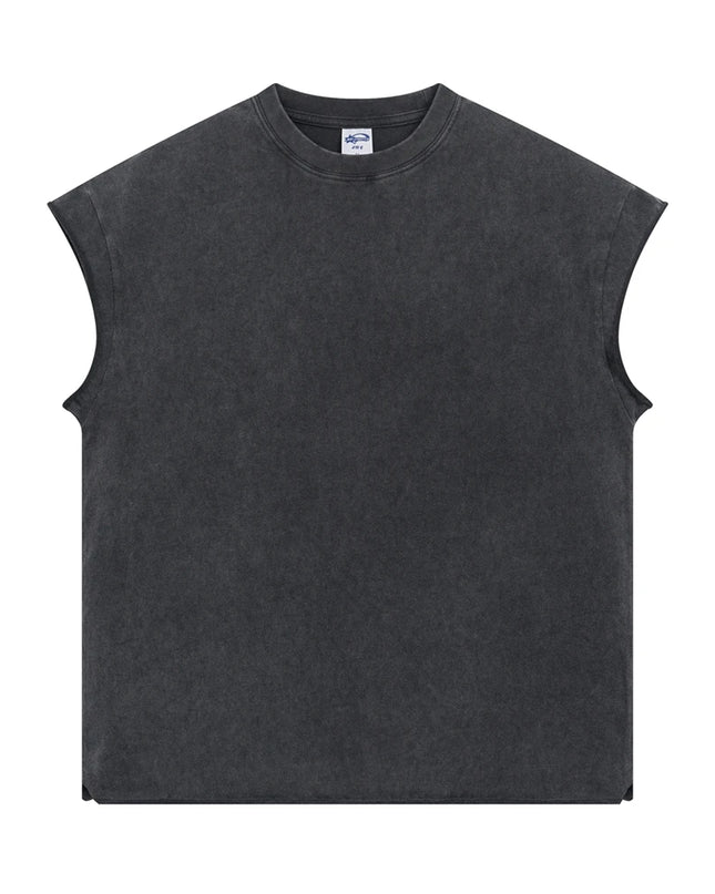ZODF Unisex Cotton Tank Top – Oversized Loose Fit Sleeveless Vest