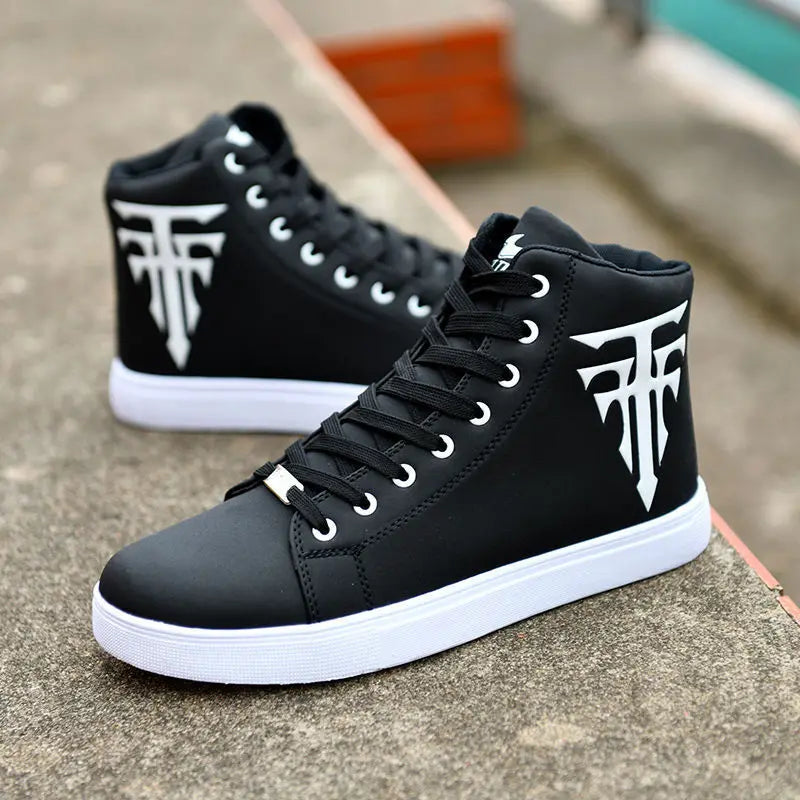 Men's High Top Vulcanized Lace Up Sneakers