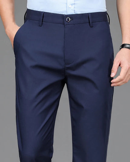 Men's Stretchy Straight Leg Trousers - Various Colors