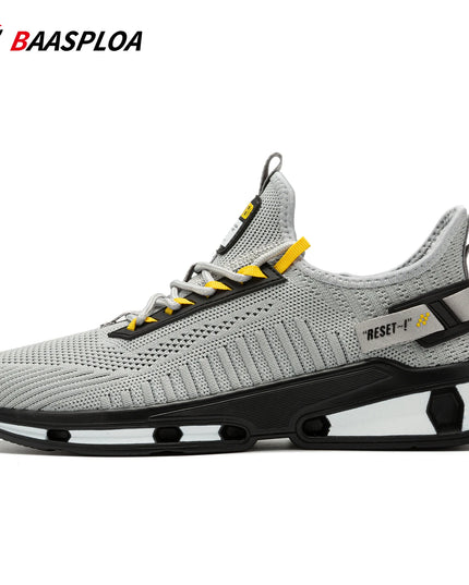 Baasploa Men's Sneakers - Breathable, Anti-Slip, Shock-Absorbing Athletic Shoes
