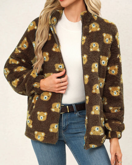 Women's Aztec Print Zipper Jacket
