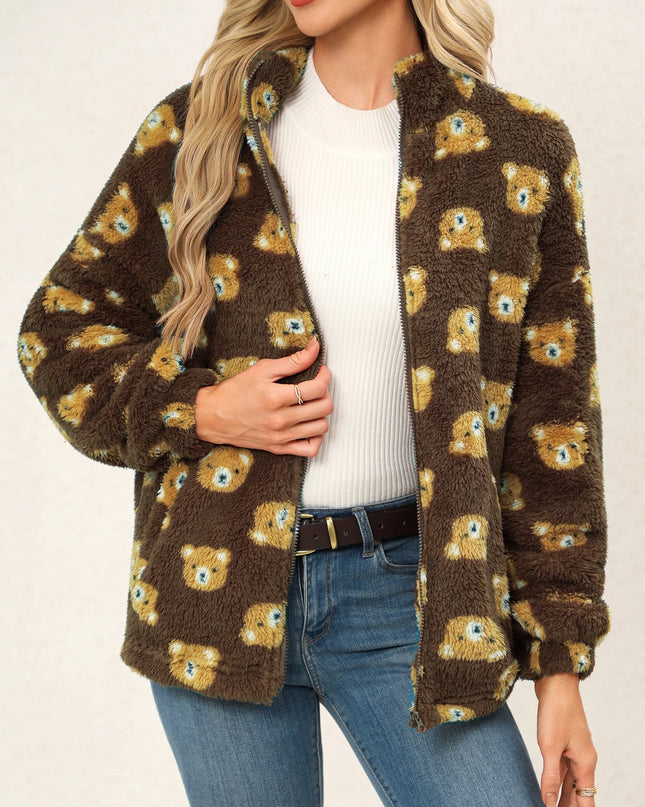 Women's Aztec Print Zipper Jacket