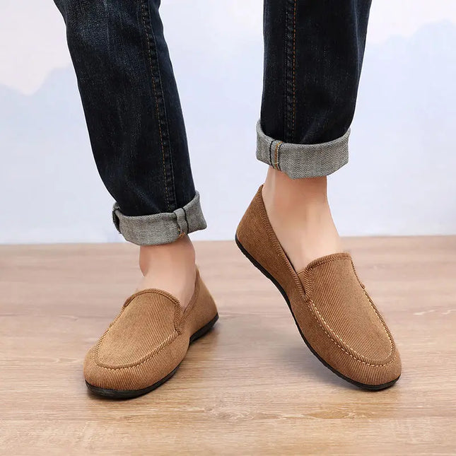 Men's Casual Canvas Loafers - Stylish Slip-On Shoes