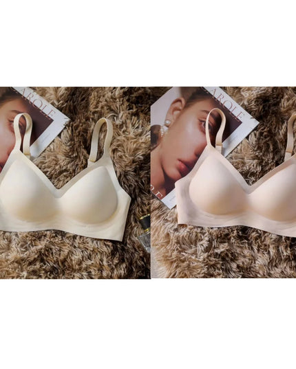 Seamless Push-Up Bra with Soft Support – Thin & Compact Design