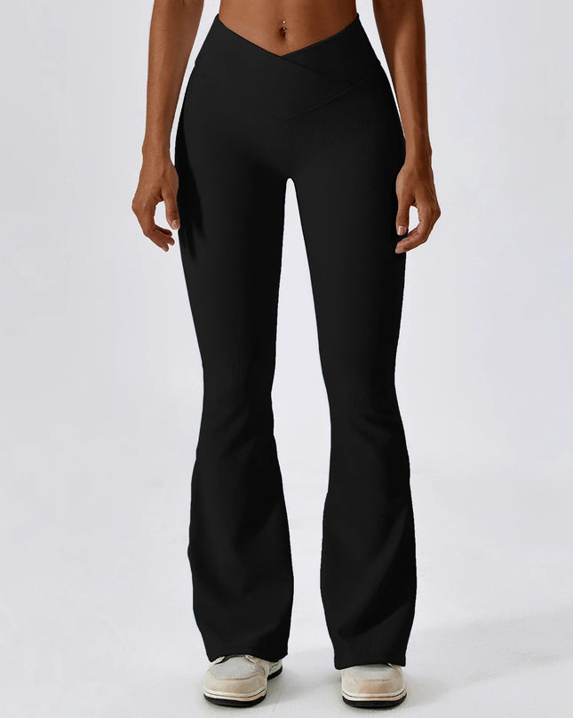 High Waist Flare Yoga Pants for Women - Wide Leg Flare Leggings