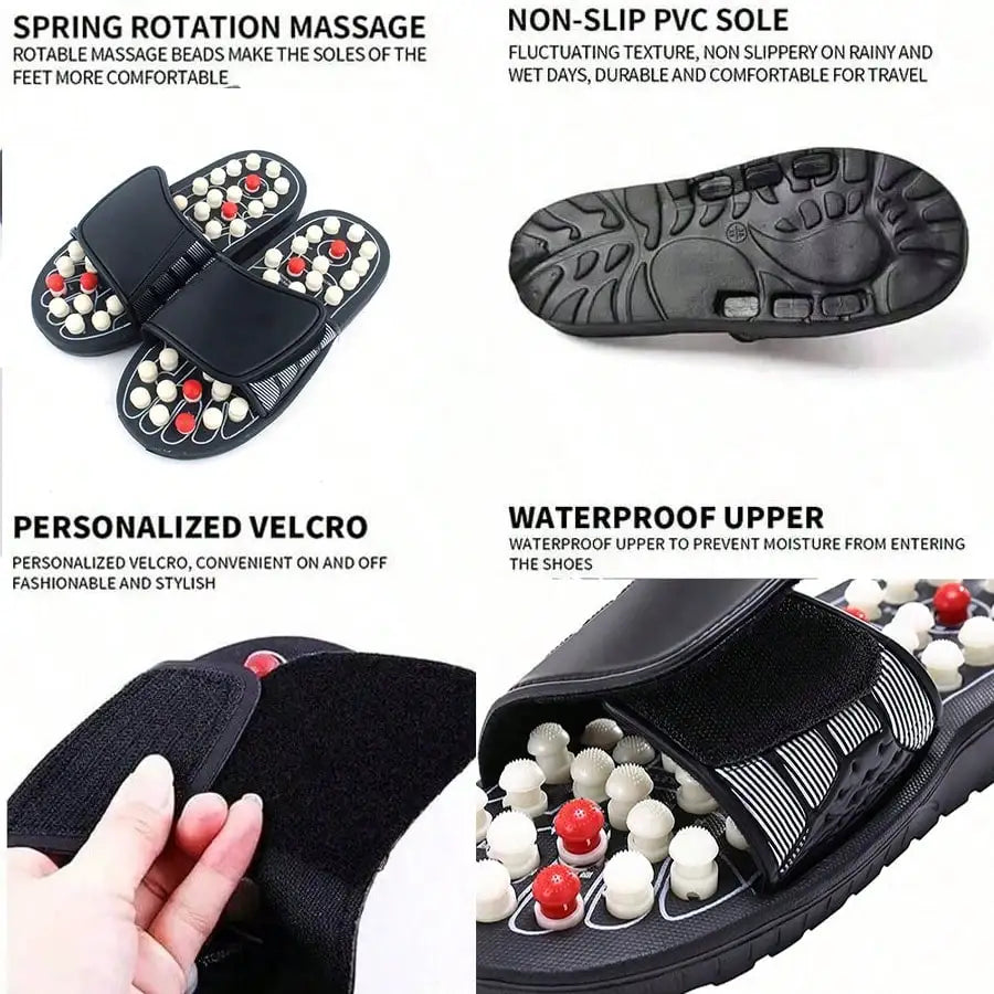 Unisex Foot Massage Slippers – Reflexology & Moxibustion Therapy for Relaxation and Foot Health