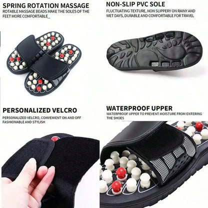 Unisex Foot Massage Slippers – Reflexology & Moxibustion Therapy for Relaxation and Foot Health
