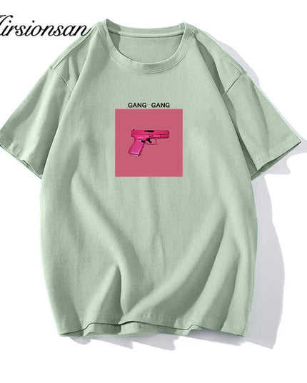 Women's Cotton Casual Loose Fit O-Neck T-Shirt