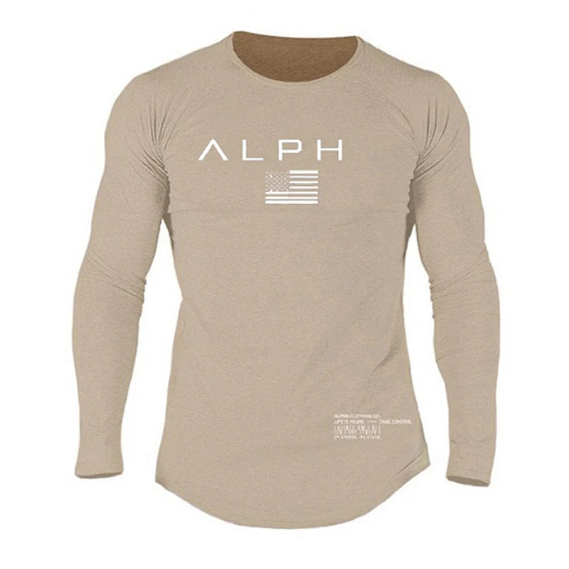 Men's Alph Fitness Cotton Casual Long Sleeve Sweater