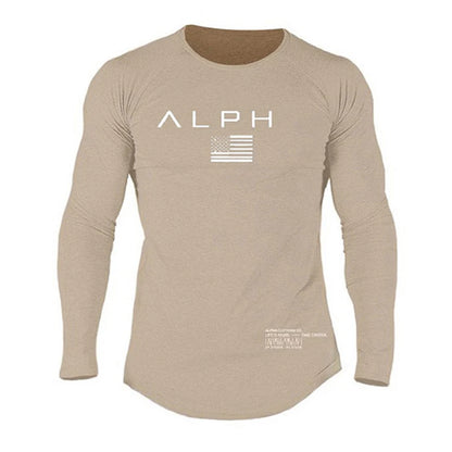 Men's Alph Fitness Cotton Casual Long Sleeve Sweater
