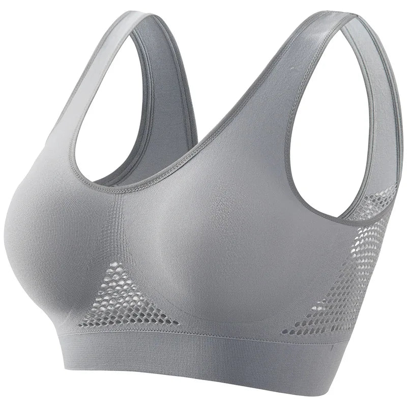 Women's Breathable Sports Bra with Soft Push-Up Support