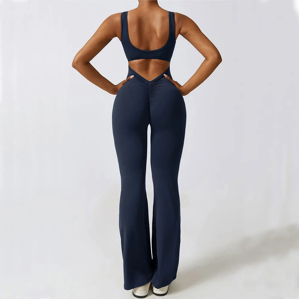 Flared Unitard For Women - Slim Fit with Flare Design