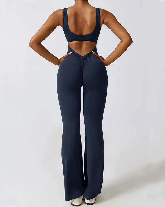 Flared Unitard For Women - Slim Fit with Flare Design