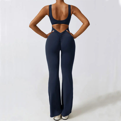Flared Unitard For Women - Slim Fit with Flare Design