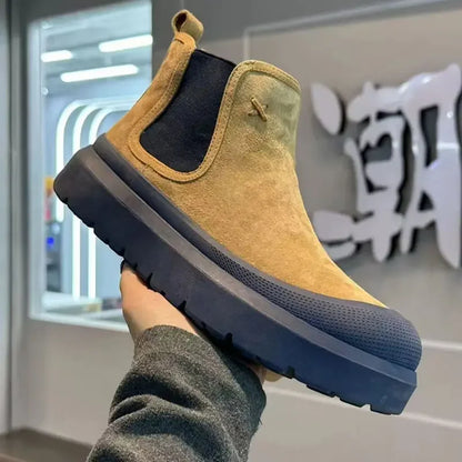 Men's Vintage Faux Suede High-Top Boots