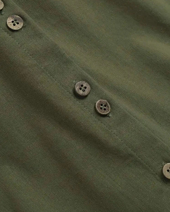 Vintage-Inspired Women's Short Sleeve Blouse with  Buttons- Various Colors