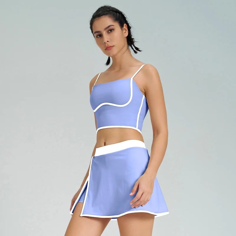 Women's 2-Piece Breathable Sportswear Set - Adjustable Bra & Fitness Leggings for Ultimate Comfort