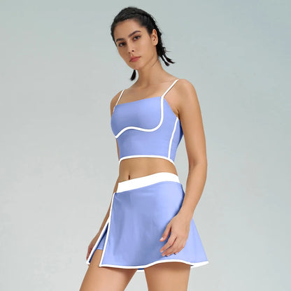 Women's 2-Piece Breathable Sportswear Set - Adjustable Bra & Fitness Leggings for Ultimate Comfort