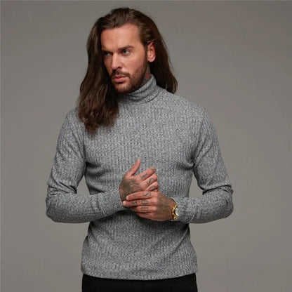 Men's Slim Fit Turtleneck Sweater – Thin Knit, Lightweight Men's Sweater
