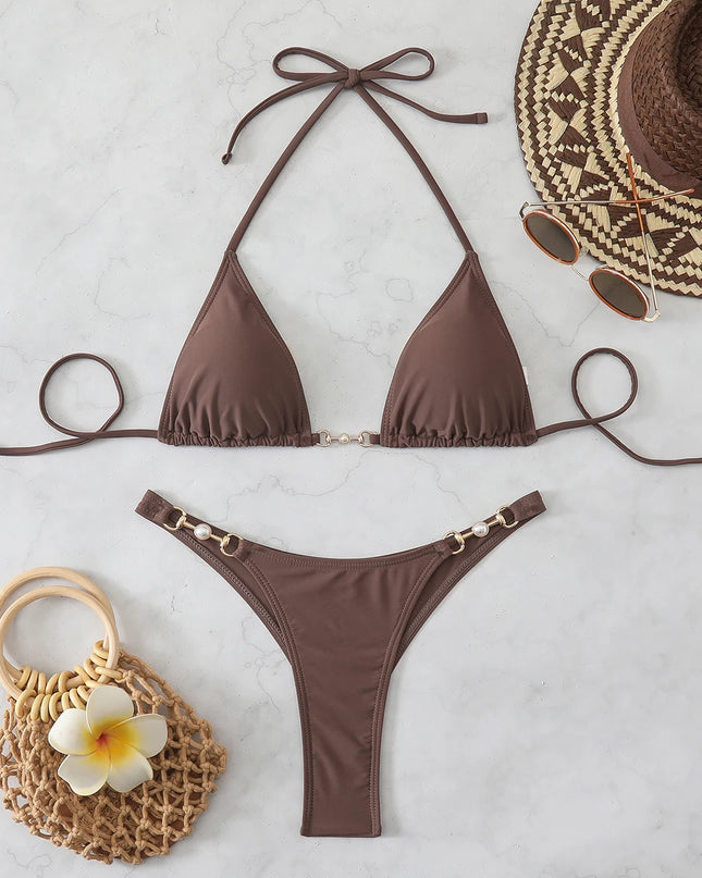 Women's Micro Bikini Swimsuit Set - Thong Two-Piece Bikini