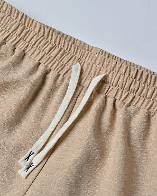 Vintage Men's Two-Piece Casual Short Sleeve Shirt and Pants Set
