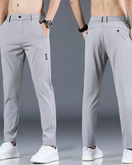 Men’s Lightweight Ice-Silk Straight-Leg Trousers