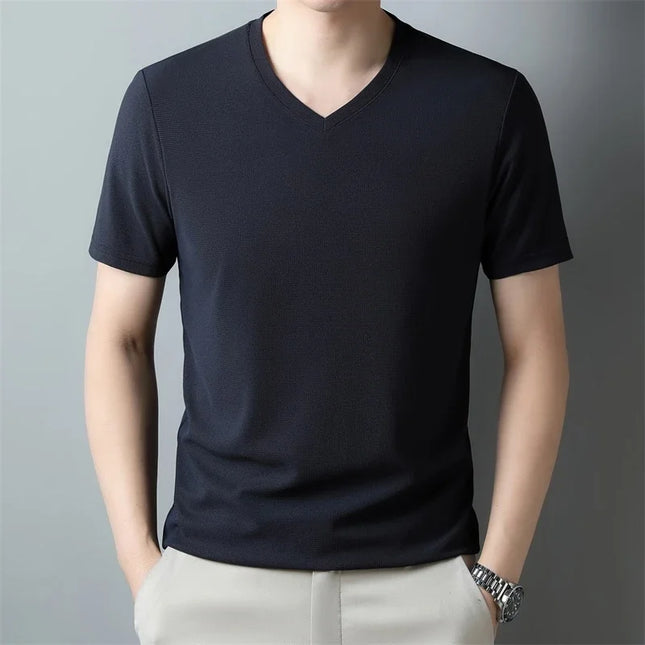 Men's Short-Sleeve V-Neck Waffle T-Shirt