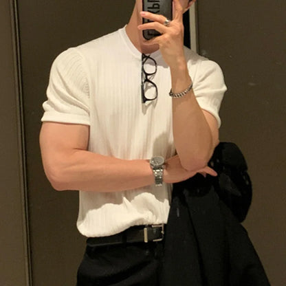 Men's Light Luxury O-Neck Loose Fit T-Shirt