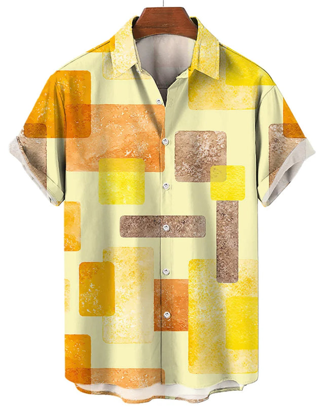 Men's T-Shirt with a Variety of Fruit and Animated Print