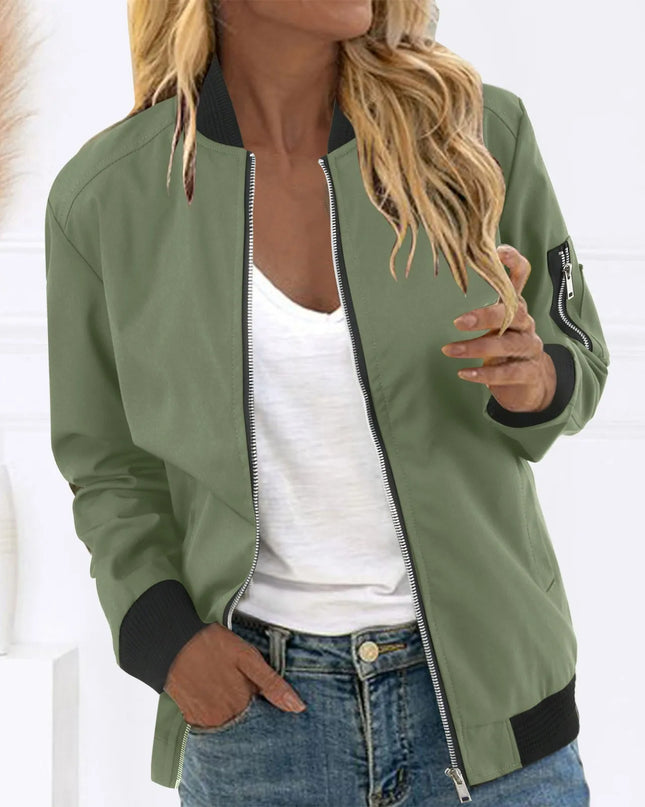 Women's Casual Zipper Jacket - Stylish & Comfortable Women's Outerwear