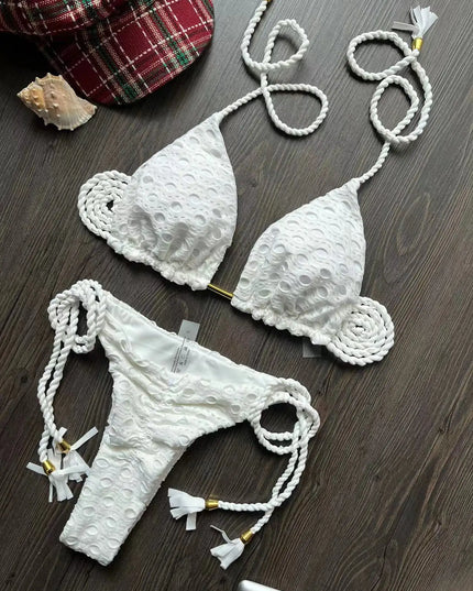 Women's 2-Piece Tassel Strap Bikini Set