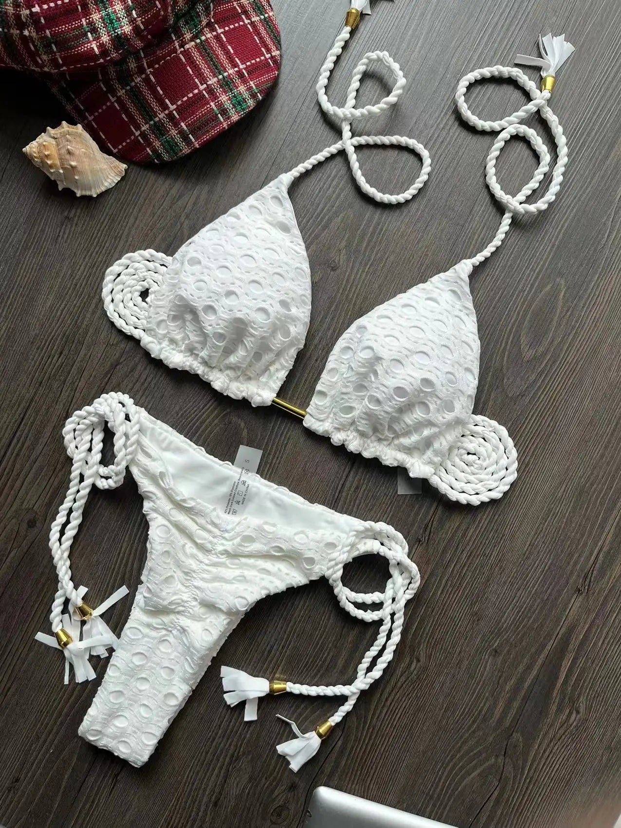 Women's 2-Piece Tassel Strap Bikini Set