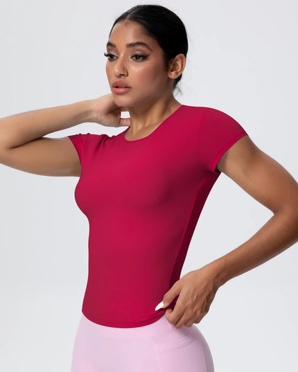 Women's Workout T-Shirt - Quick-Drying, Breathable, Slim Fit