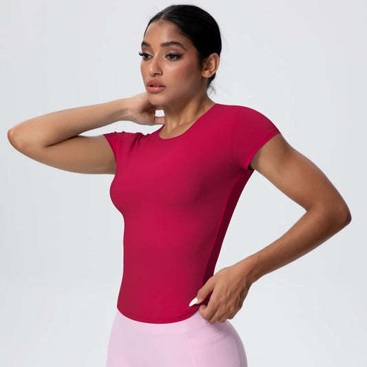 Women's Workout T-Shirt - Quick-Drying, Breathable, Slim Fit