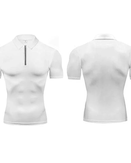Men's Quick-Dry Compression Short Sleeve Polo T-Shirt