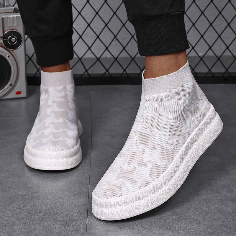 Unisex Breathable Casual High-Top Sneakers - Comfortable & Stylish Athletic Footwear