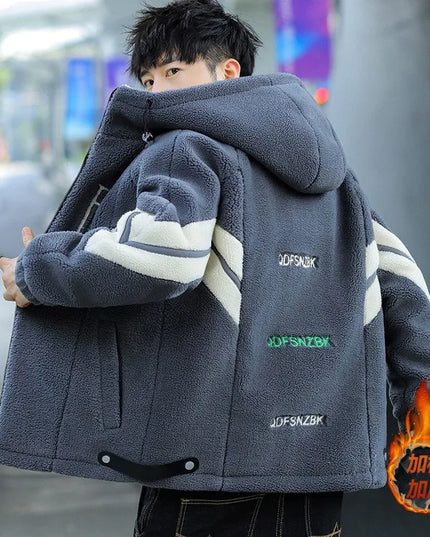 Korean Men's Casual Cotton-Padded Zipper Jacket