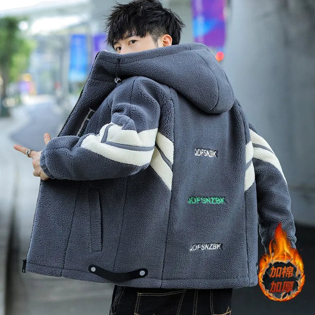 Korean Men's Casual Cotton-Padded Zipper Jacket