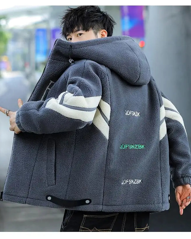 Korean Men's Casual Cotton-Padded Zipper Jacket