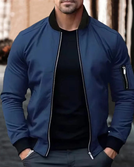 Men's Casual Fit Bomber Jacket - Various Colors