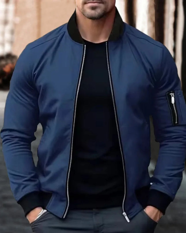 Men's Casual Fit Bomber Jacket - Various Colors