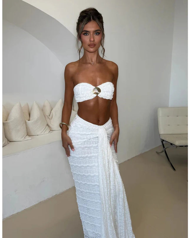 2-Piece Bikini and Long Dress Cover-Up Set