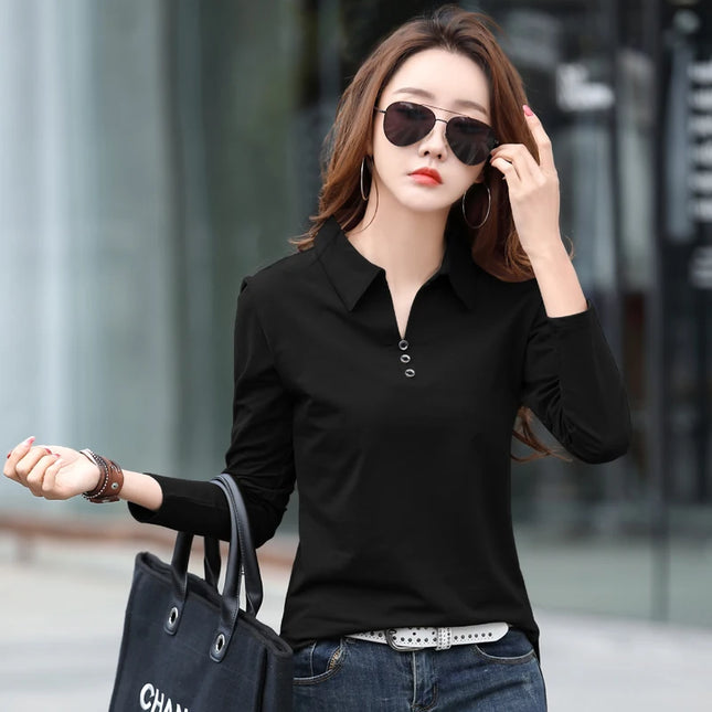 Women's Casual Polo T-Shirt - Relaxed Fit