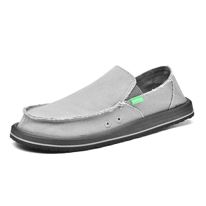 Men's Canvas Casual Sneakers & Loafers – Breathable Low-Top Shoes