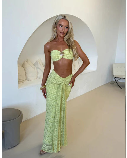 2-Piece Bikini and Long Dress Cover-Up Set